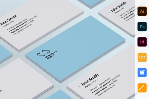 广告顾问/营销经理大洋岛精选名片模板 Advertising Consultant Business Card