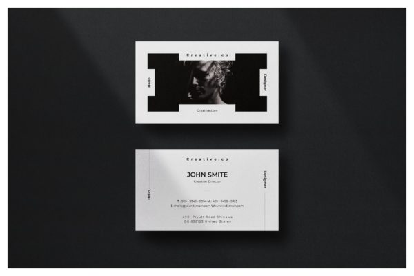极简设计风格设计师大洋岛精选名片模板v13 Minimal Business Card – Vol.13