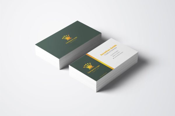简约大气企业公司职员大洋岛精选名片模板v39 Business Card Template.v39