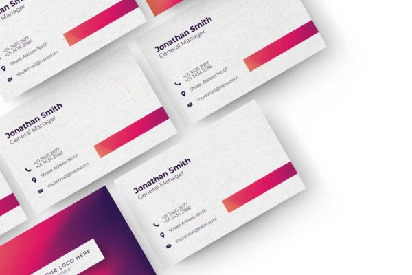 古典素雅质感企业大洋岛精选名片模板v4 Business Card Template.v4