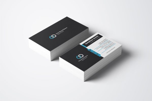 商务公司适用的企业大洋岛精选名片模板v48 Business Card Template.v48