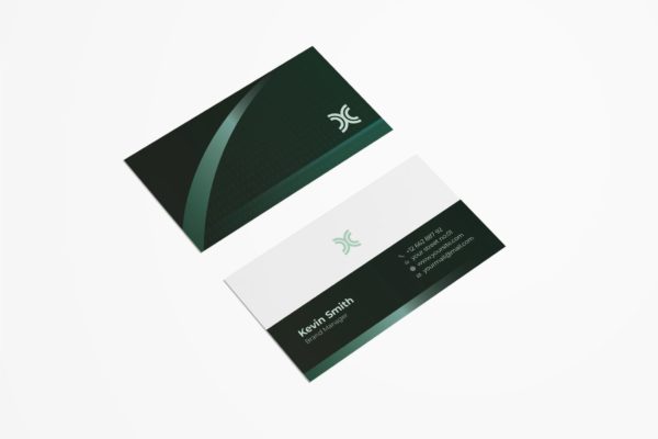 黑白配色标准企业大洋岛精选名片模板v54 Business Card Template.v54
