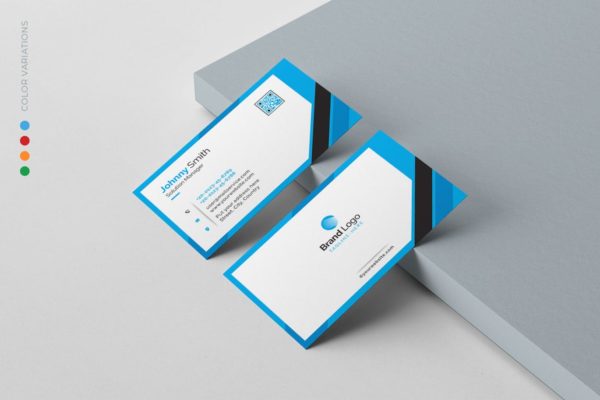 简约风格微信二维码企业大洋岛精选名片模板 Business Card
