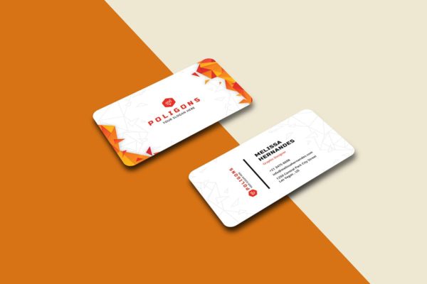 创意横版圆角企业大洋岛精选名片模板 Business Card