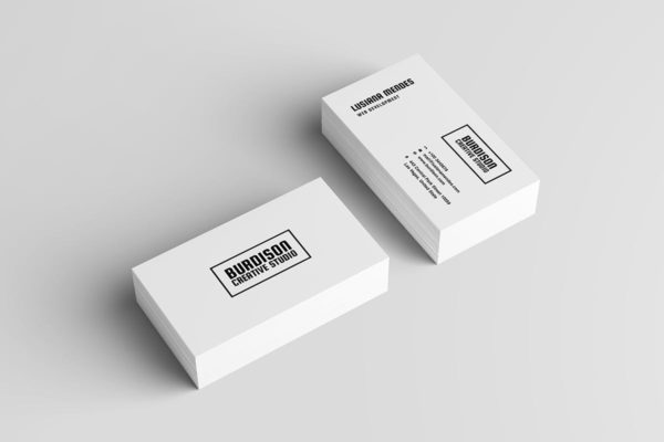 极简黑白风格企业大洋岛精选名片模板 Business Card