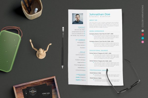 项目管理经理个人电子大洋岛精选简历模板 CV Resume