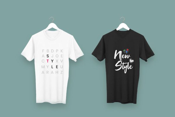 黑白两色T恤胸前印花图案设计预览样机大洋岛精选 Black & White T-Shirt Mockups缩略图 黑白两色T恤胸前印花图案设计预览样机大洋岛精选 Black & White T-Shirt Mockups