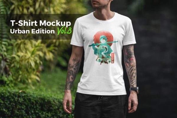 城市系列-印花T恤产品展示样机大洋岛精选模板v8 T-Shirt Mockup Urban Edition Vol. 8