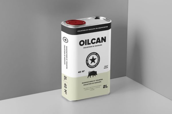 方形油罐外观设计图大洋岛精选模板 Oil Can Mock-up缩略图 方形油罐外观设计图大洋岛精选模板 Oil Can Mock-up