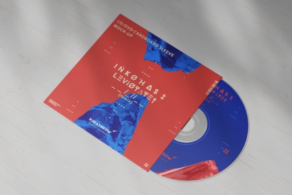CD/DVD光盘包装&封面设计大洋岛精选模板v1 CD / DVD Сardstock Paper Sleeve Mock-Ups Vol.1