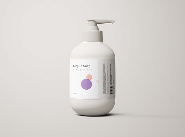 洗手液产品外观设计大洋岛精选模板 Hand Sanitizer Mockup
