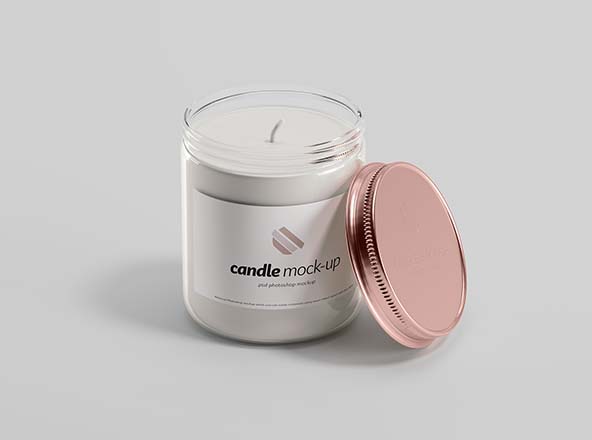 蜡烛罐包装外观设计大洋岛精选模板 Branded Candle Mockup