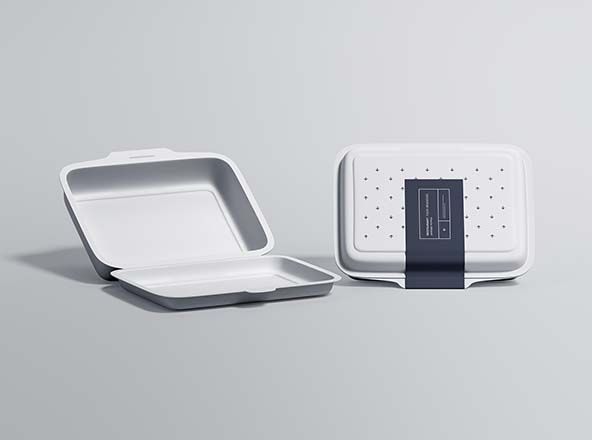 高端餐厅外带外卖包装盒设计图大洋岛精选模板 Restaurant Food Packaging Mockup