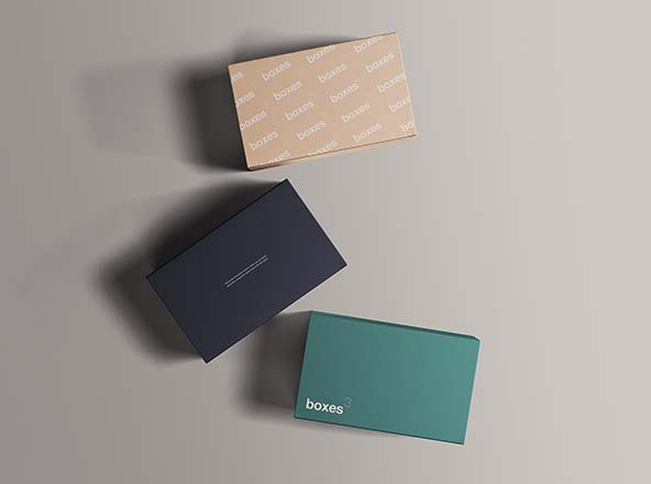 鞋盒产品包装盒顶视图大洋岛精选模板 Top View Box Packages Mockup