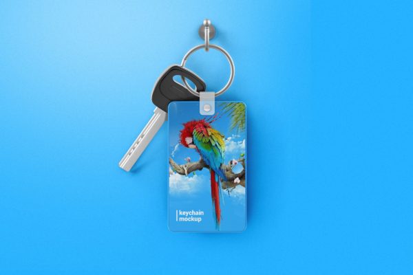 钥匙扣吊牌设计大洋岛精选模板 Keychain Mockup