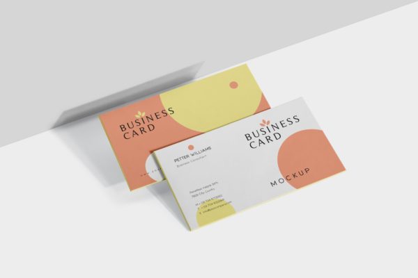 创意企业名片设计阴影效果图大洋岛精选 Business Card Mock-Ups