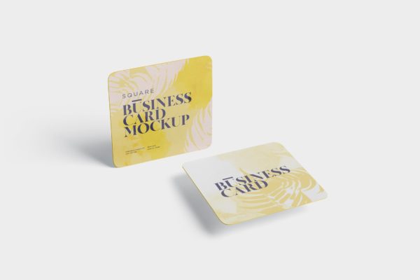 圆角设计风格企业名片效果图大洋岛精选 Business Card Mockup – Square Round Corner缩略图 圆角设计风格企业名片效果图大洋岛精选 Business Card Mockup – Square Round Corner