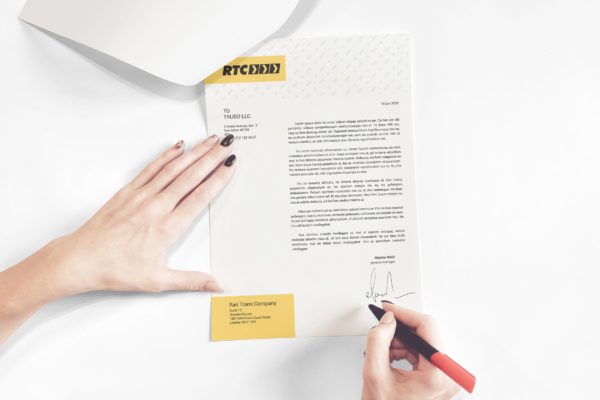 A4纸张/商业信函/信头印刷图大洋岛精选模板 A4 Paper / Business Letter / Letterhead Mockup