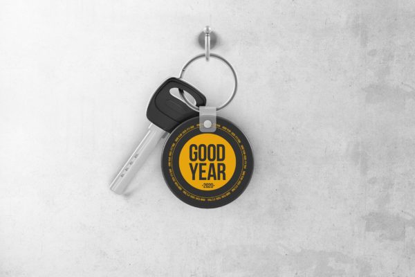 圆形钥匙链大洋岛精选模板 Circle Keychain Mockup
