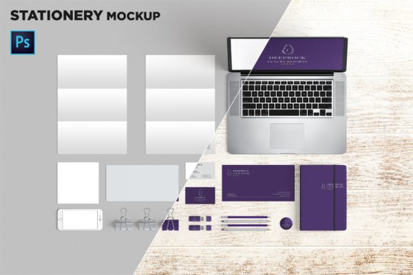 品牌VI标识设计企业办公文具大洋岛精选模板02 Brand Identity / Stationery Mockup 02
