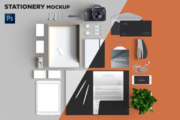 品牌VI标识设计企业办公文具大洋岛精选模板05 Brand Identity / Stationery Mockup 05