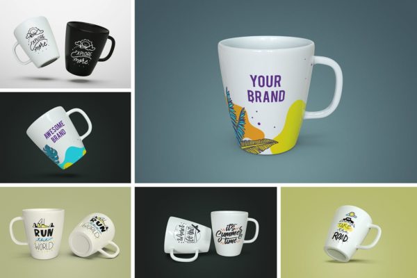 图案印花马克杯设计效果图大洋岛精选v3 Mug Mockup 3.0
