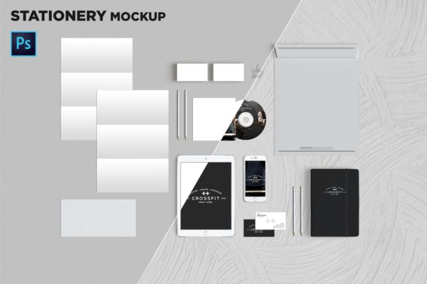 品牌VI标识设计企业办公文具大洋岛精选模板06 Brand Identity / Stationery Mockup 06