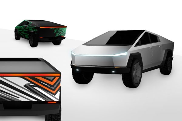 特斯拉电动卡车外观印花设计大洋岛精选 Tesla Cybertruck Mockups