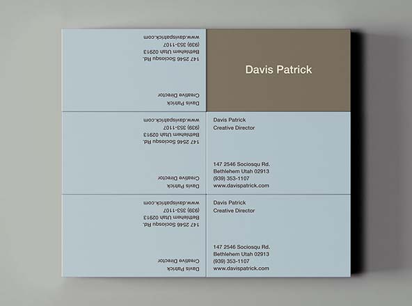 企业名片印刷排版设计网格效果图大洋岛精选 6 Business Cards Mockup