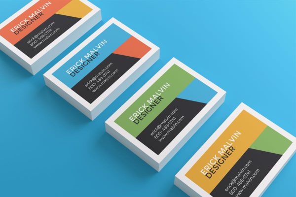 UK尺寸规格企业名片设计效果图大洋岛精选 UK Business Cards Mock-up’s [85×55 mm]
