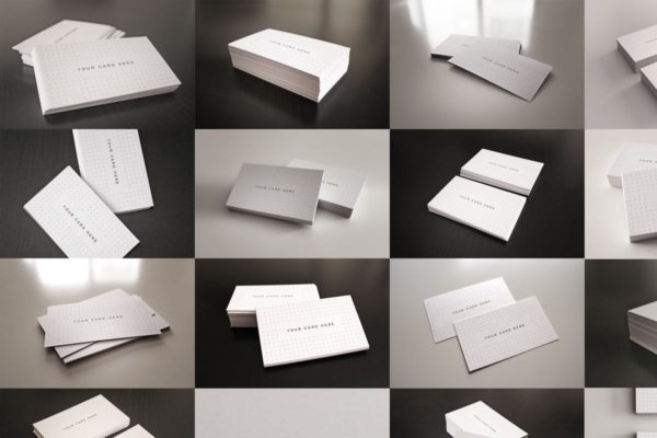 15种视角企业名片设计效果图大洋岛精选模板 Business Cards Mock-ups Bundle