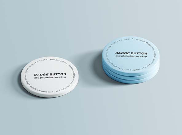 别针按钮图案设计展示大洋岛精选模板 Pin Buttons Mockup
