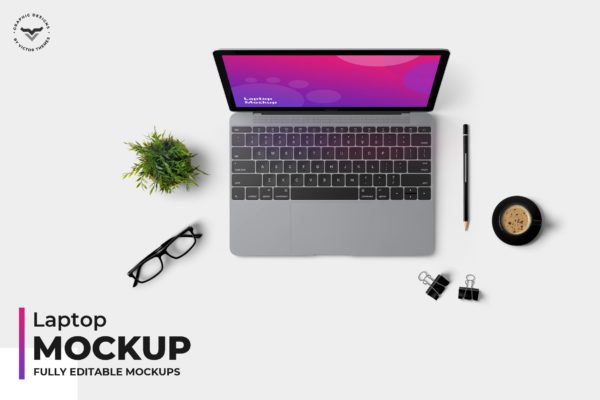 超薄笔记本电脑俯视图大洋岛精选样机 Laptop Top View Mockups缩略图 超薄笔记本电脑俯视图大洋岛精选样机 Laptop Top View Mockups