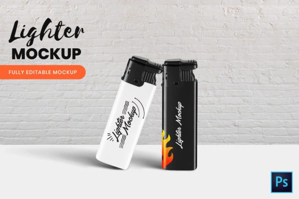 一次性打火机外观设计预览大洋岛精选样机 Lighter Mockup