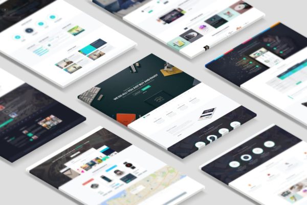 网站设计方案展示效果图大洋岛精选样机 Web Themes Mockup