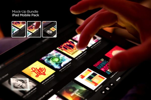iPad平板电脑响应式设计预览大洋岛精选样机模板 iPad Mobile Design Tablet Mock-Up Bundle