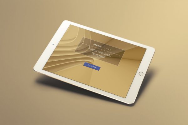 单色背景平板电脑UI设计展示大洋岛精选样机 Tablet Mockup Set