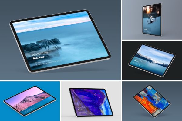 iPad Pro专业平板电脑设计演示大洋岛精选样机模板套装v2 iPad Mockup 2.0
