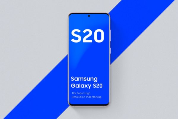 三星Galaxy S20智能手机屏幕演示大洋岛精选样机v1 Samsung Galaxy S20 Mockup 1.0