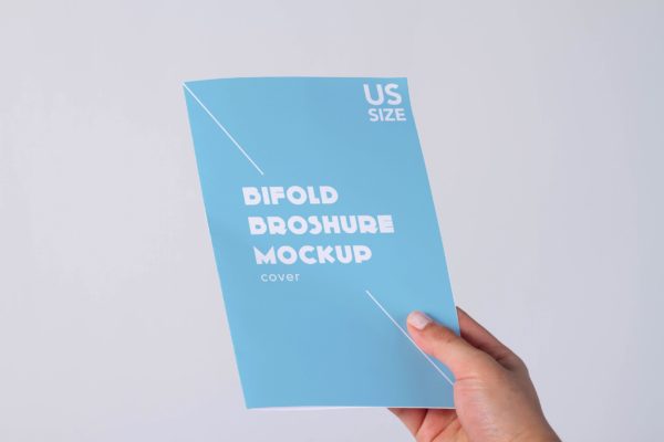 美国信纸规格传单样机大洋岛精选模板 Bifold US letter Mock Up