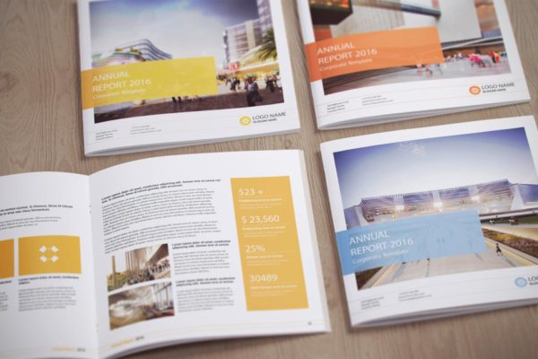 方形杂志封面&排版设计效果图样机大洋岛精选模板 Photorealistic Square Magazine Mock-up’s