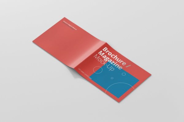 横版企业画册/宣传册/折页传单封面设计图样机大洋岛精选 US Letter Landscape Brochure / Magazine Mock-Up