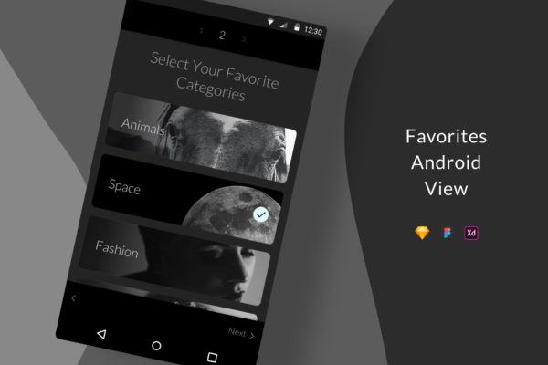 Android收藏夹视图界面UI设计大洋岛精选模板 Favorites Android View