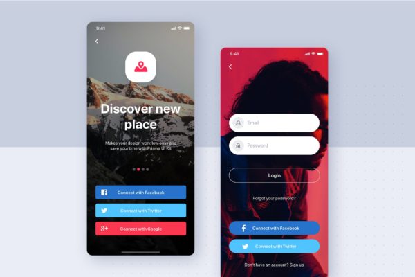 APP社交账号注册登录UI设计界面模板v2 Registration Forms UI Mobile template缩略图 APP社交账号注册登录UI设计界面模板v2 Registration Forms UI Mobile template
