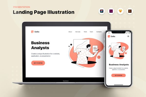 业务分析主题网站Banner&落地页设计大洋岛精选 Business Analysts – Banner & Landing Page缩略图 业务分析主题网站Banner&落地页设计大洋岛精选 Business Analysts – Banner & Landing Page