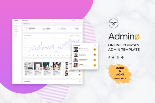 在线课程平台管理仪表盘后台界面设计UI套件 Online Course Admin Dashboard UI Kit缩略图 在线课程平台管理仪表盘后台界面设计UI套件 Online Course Admin Dashboard UI Kit