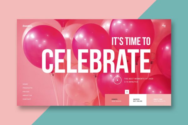 活动和派对主题网站着陆页设计大洋岛精选模板 Events & Parties – Landing Page