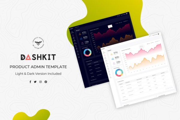 产品管理系统后台UI设计大洋岛精选套件 Product Admin Dashboard UI Kit