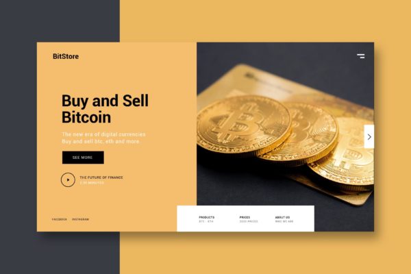 加密货币兑换网站着陆页设计大洋岛精选模板 Cryptocurrency Exchange – Landing Page
