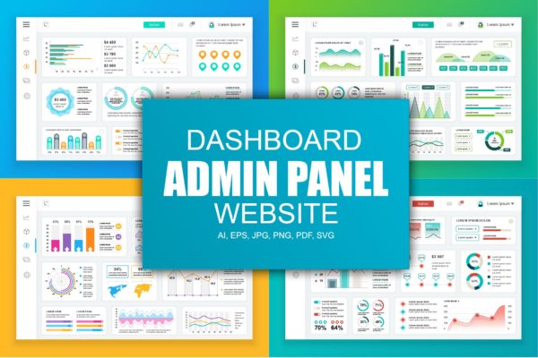网站管理后台&数据统计系统界面UI设计大洋岛精选素材v2 Dashboard Admin Panel Template